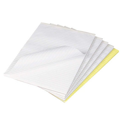 Q-Connect Feint Ruled Board Back Memo Pad 160 Pages A4 (Pack of 10)
