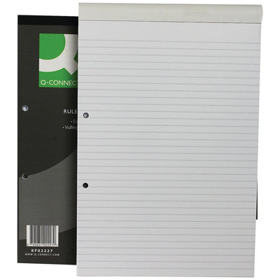 Q-Connect KF02227 Feint Ruled Headbound Refill Pad, White, 80 Pages, A4 ...