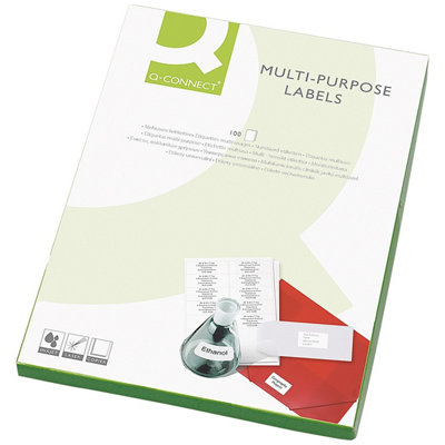 Q-Connect Multipurpose Labels 99.1x93.1mm 6 Per Sheet White (Pack of 600)