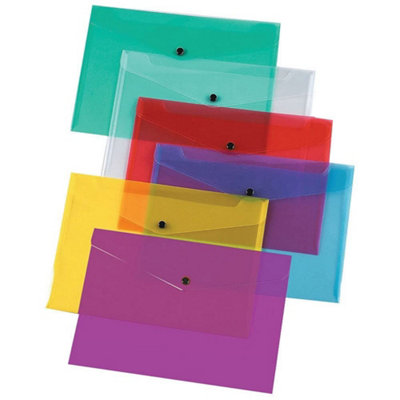 Q-Connect Polypropylene Document Folder A4 Assorted (Pack of 12)