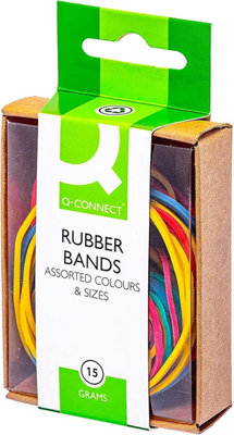 q-connect-rubber-bands-assorted-sizes-coloured-15g-pack-of-10