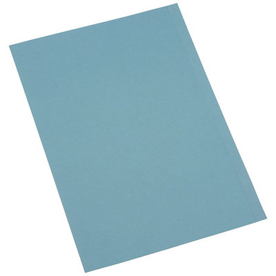 Q-Connect Square Cut Folder Lightweight 180gsm Foolscap Blue (Pack of 100)