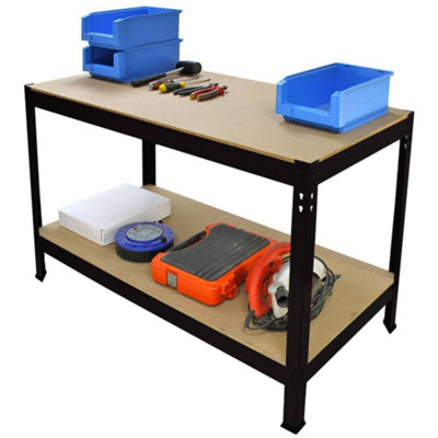 Q-Rax Black Workshop Workbench 1200mm