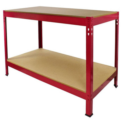 Q-RAX Red Workshop Workbench 100cm