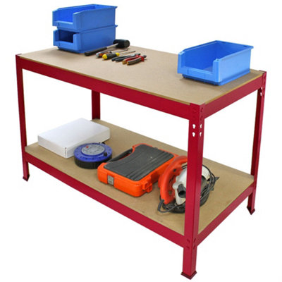 Q-RAX Red Workshop Workbench 100cm