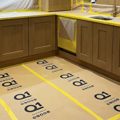 Q1 Floor Pro Board Floor Masking Paper Roll 900mm x 45mtr