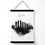 Qatar Watercolour Skyline City Medium Poster with Black Hanger
