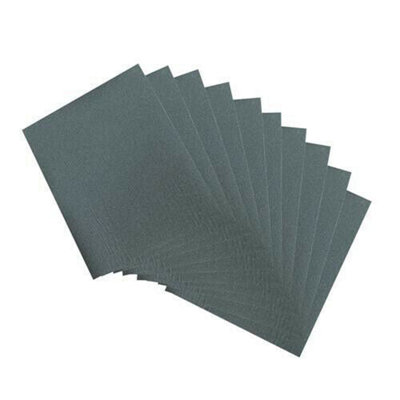 QTY 10 400 Grit Wet & Dry Sheets Abrasive Sandpaper Metal Varnish