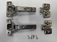 Qty 10x 110 Degree  Full Overlay Soft Close Kitchen Cabinet Door Hinges Adjustable Including Backplates + Screws (Clip On)