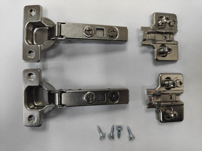 Qty 10x 110 Degree Full Overlay Soft Close Kitchen Cabinet Door Hinges Adjustable Including Backplates Screws Clip On
