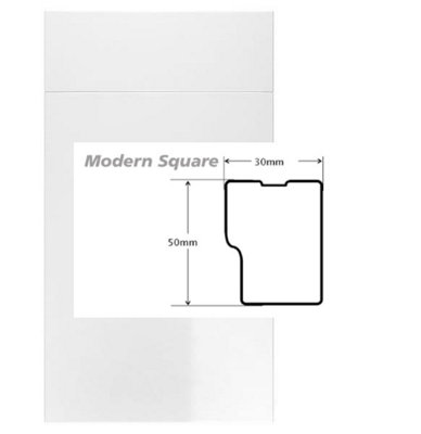 Qty 4X WTC White Gloss Vogue Lacquered Finish 3mtr Modern Square Cornice/Pelmet Trim