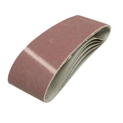 QTY 5 75mm x 533mm Sanding Belts 80 Grit For Belt Sander