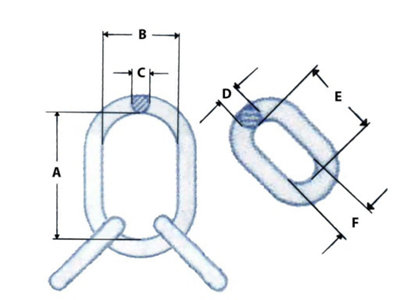 Quad Master Link Assembly Grade 8 with Enlarged Sub Links 40MM (Lifting Chain Sling Component)