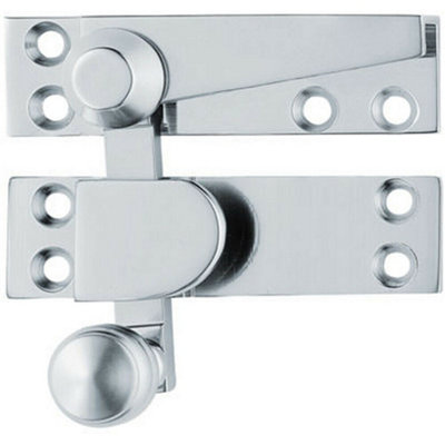 Quadrant Arm Sash Window Fastener 70 x 20mm 35mm Projection Satin Chrome