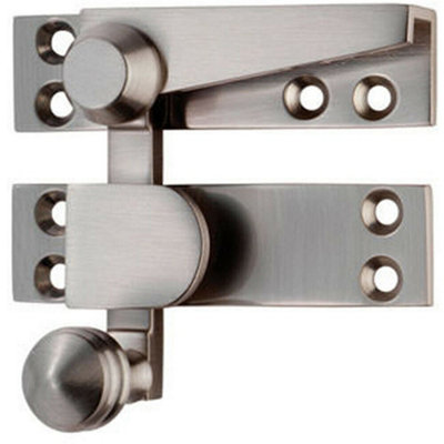 Quadrant Arm Sash Window Fastener 70 x 20mm 35mm Projection Satin Nickel