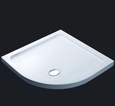 Quadrant Resin Stone Shower Tray White Finish 900 x 900 Slimline 40 mm