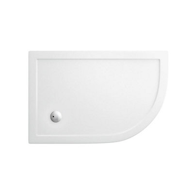 Quadrant Resin Stone Shower Tray White Finish Right 900 x 760 mm - 4