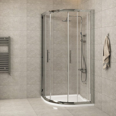 Quadrant Shower Enclosure 760 x 760mm Double Sliding Doors Walk in ...