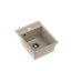 Quadron Johnny 90 compact kitchen sink bowl, 390mm to fit 40cm cabinet, inset River Sand colour GraniteQ material