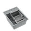 Quadron Johnny 90 compact kitchen sink with draining basket, 390mm to fit 40cm cabinet, inset Silver Stone GraniteQ material