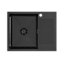 Quadron Luke 116 PVD Black Steel kitchen sink, inset with small drainer