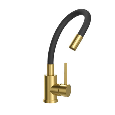 Quadron Maggie Stretch kitchen tap, Gold/Black