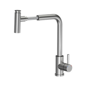 Quadron Meryl Steel pull out kitchen tap with spray function