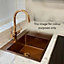 Quadron Russel 116 PVD Copper kitchen sink, inset with small drainer