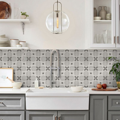 Quadrostyle Raspail Wall Tile and Furniture Vinyl Stickers 15cm(L) 15cm ...