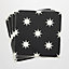 Quadrostyle Starry Night Black Wall and Floor Tile Vinyl Stickers 30cm(L) 30cm(W) pack of 4