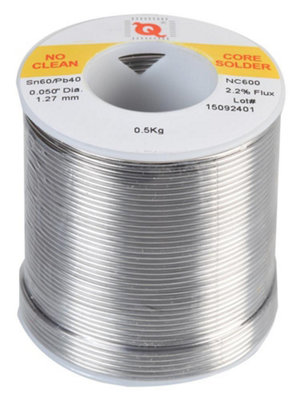 QUALITEK - 60/40 Leaded Solder Wire, 1.2mm, 500g