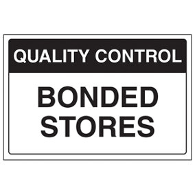 Quality Control Goods Inwards Sign - Adhesive Vinyl - 300x200mm (x3)