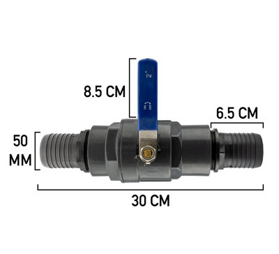 Quality Flow Control Valve for Pond Pump/Filters/Fountains Corrugated Pipe (50mm)