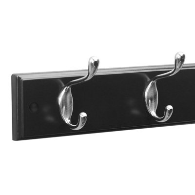 Quality Heavy Duty 4 Double Coat Hooks Wall Or Door Mountable