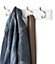 Quality Heavy Duty 4 Double Coat Hooks Wall Or Door Mountable in White