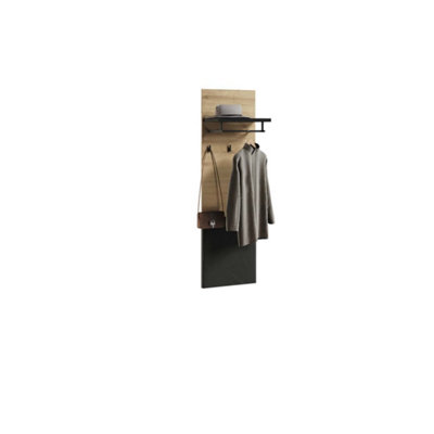 Quant QG-07 Hallway Hanger in Oak Artisan - 400mm x 1330mm x 270mm - Sleek Organisation for Modern Spaces