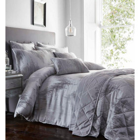 Quartz Charcoal Double Duvet Cover and Pillowcases