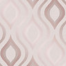 Quartz Geometric Wallpaper Rose Gold Fine Decor FD42206