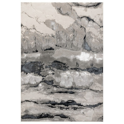 Quartz Modern Abstract Optical Easy to Clean Rug for Living Room Bedroom and Dining Room-200cm X 290cm