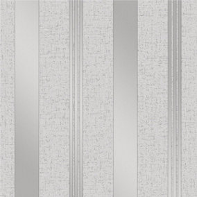 Quartz Stripe Wallpaper Silver Fine Decor FD41967
