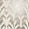 Quartz Wave Wallpaper Rose Gold Fine Decor FD42569