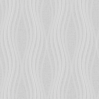 Quartz Wave Wallpaper Silver Fine Decor FD42567