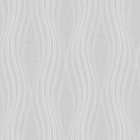 Quartz Wave Wallpaper Silver Fine Decor FD42567