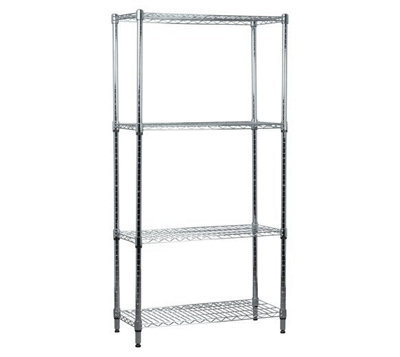 Quattro 4 Tier 760mm Wide Metal Kitchen Racking Shelving | DIY at B&Q