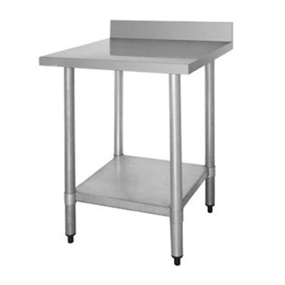 Quattro 600mm Wide Stainless Steel Wall Table | DIY at B&Q