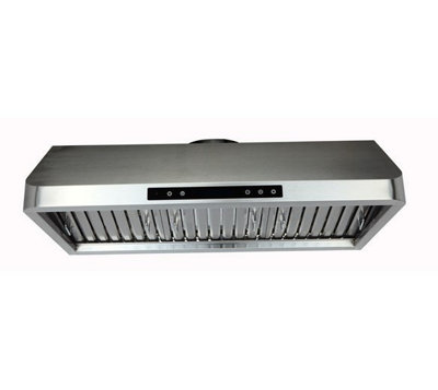 Quattro 900mm Compact Commercial Extractor Hood with Motor, Filters, Lights