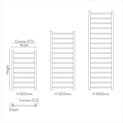 Qube Brushed Brass 800 x 500 Bathroom Radiator