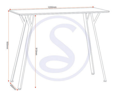 Quebec Bar Table in Medium Oak Effect and Black Metal Legs