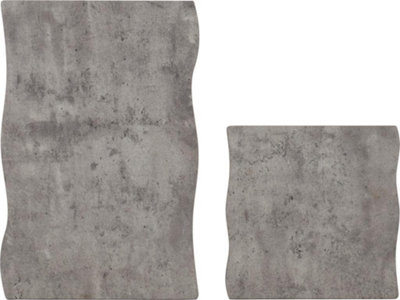Quebec Nest of Tables Concrete Effect Wave Edge