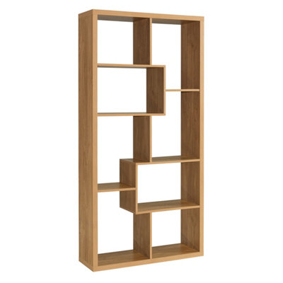 Quebec Shelving Unit Oak W 89 x L 29 x H 180.4 cm